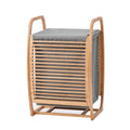 Proman Products Cambridge Bamboo Laundry Hamper With Lid And Handles, Natural, 16 W x 14 D x 24 H