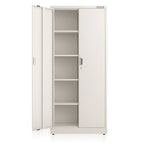 WORKPRO Metal Storage Cabinet With Locking Doors, Adjustable Shelves, Black, 71 Inches Tall - 31-1/2 x 15-3/4 Inch