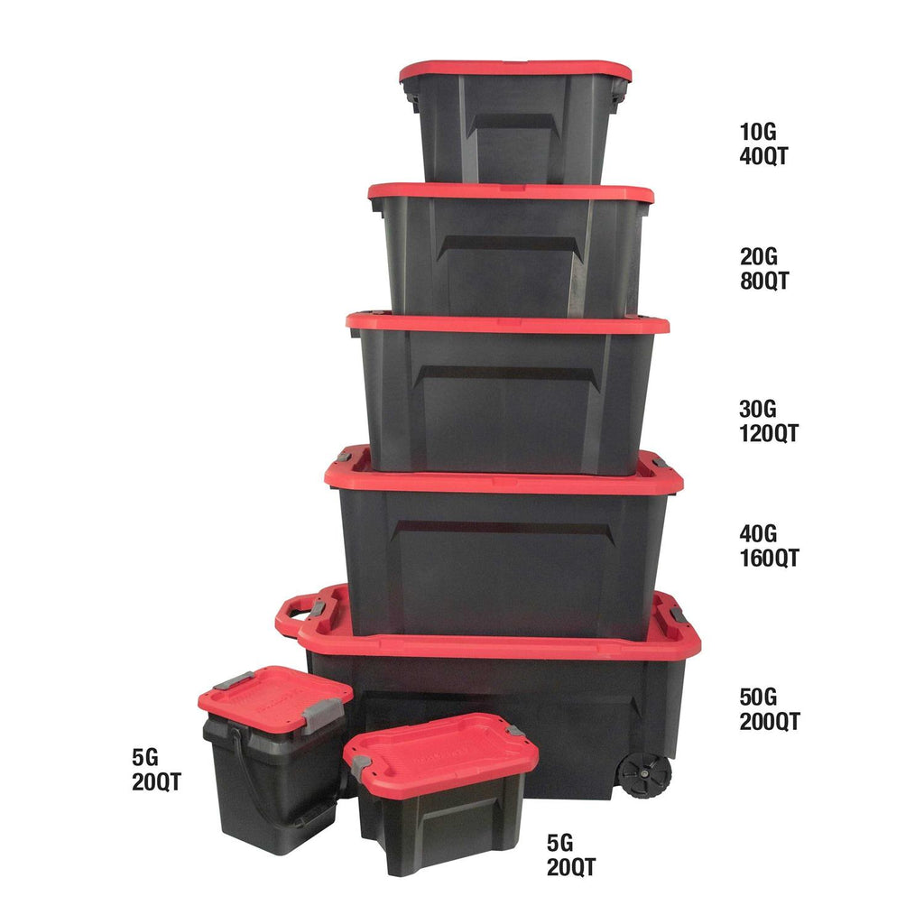 Craftsman 50-Gallon Black Tote With Latching Lid - CMXXPBP50GTW