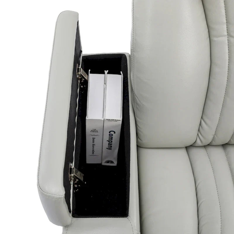 Power Home Theater Recliner Chair, 34.6 D x 38.2 W x 41.4 H, 110-160 Recline, 270 Swivel