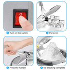 Apexeon Electric Shaved Ice Machine, Stainless Steel, 65 kg Per Hour, 300W