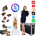 Portable iPad Photo Booth With 29in LCD Screen, RGB Ring Light, Remote Control And Flight Case