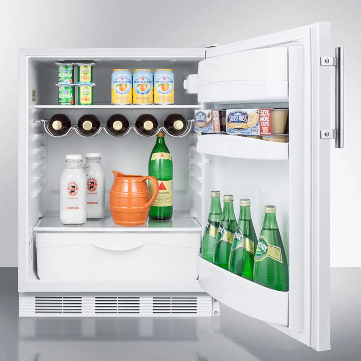 Built-In Undercounter All-Refrigerator, 5.5 Cu.Ft., 24 in Footprint, White