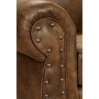 Sedona Sofa With Faux Leather Microfiber Upholstery - 88 W