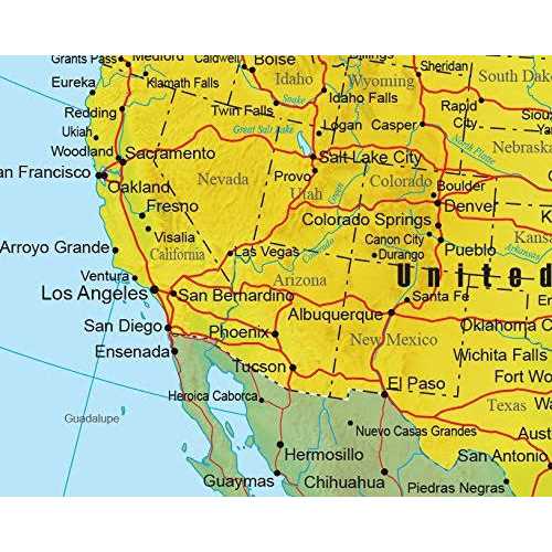 Swiftmaps North America Wall Map - GeoPolitical Edition