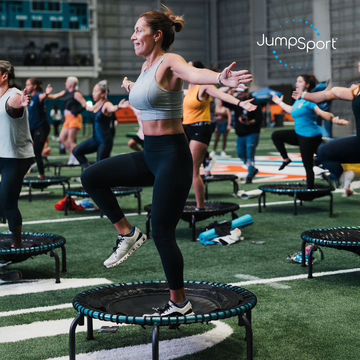 JumpSport Fitness Trampoline 39 Inch Teal/Black - 350 Pro