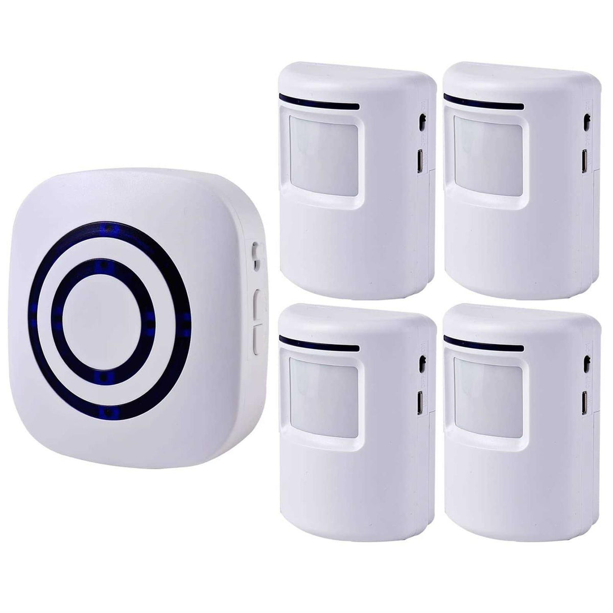 Seanme Wireless Driveway Motion Sensor Alarm With 4 Sensors, 1 Receiver And 38 Chime Tunes