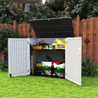 KINYING Horizontal Outdoor Storage Box, 48 Cu.ft, 53.2 in W x 34.3 in D x 47.1 in H