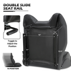 MoNiBloom Racing Simulator Game Seat, Black, 21.0 x 20.5 x 38.0 in, 330lbs, 80-180 Degree Backrest