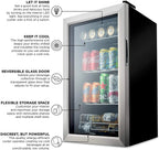 Ivation Freestanding Wine Cellar Mini Fridge, 101-Bottle, Stainless Steel