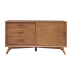 Home Square 4-Piece Set With Small TV Console, Full Wood Bed And Large Nightstand