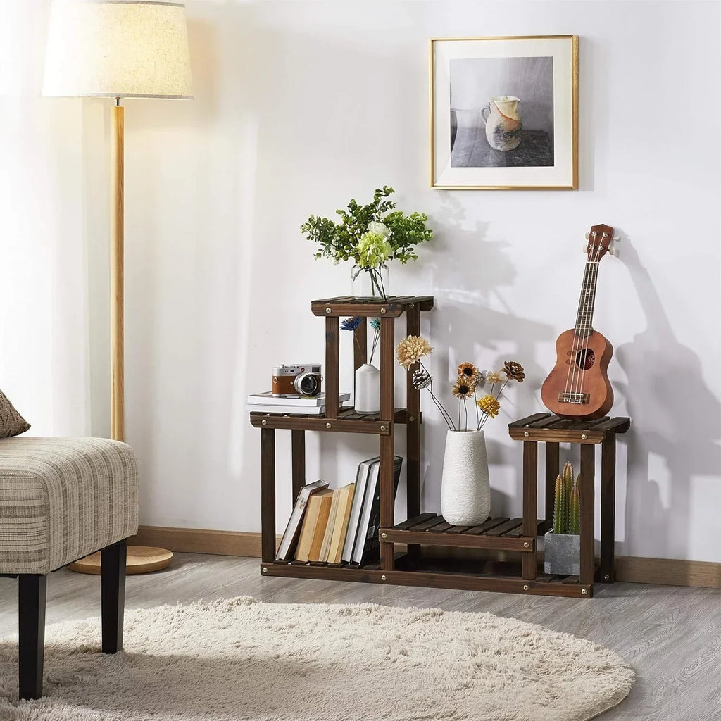 Wooden Plant Display Stand - Fir Wood