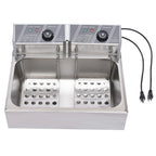 Commercial Electric Deep Fryer, 5000W, 12L Single Tank, Stainless Steel Fry Basket