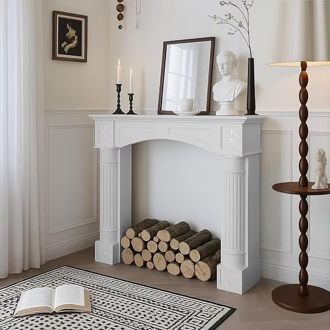 EPICOZY Fireplace Mantel Surround With Shelf, 43.3in - MDF