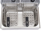 Commercial Electric Deep Fryer, 5000W, 12L Single Tank, Stainless Steel Fry Basket
