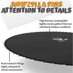 JUMPZYLLA Recreational Trampoline With Enclosure And Ladder - 12 FT
