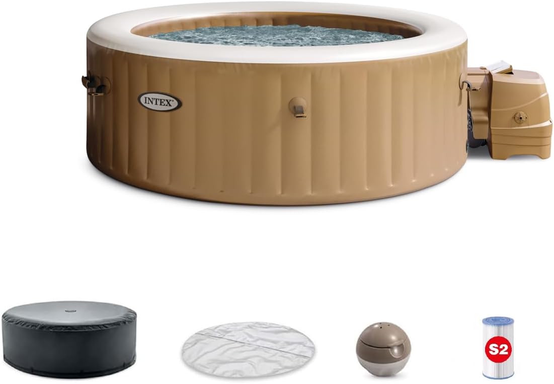 INTEX PureSpa Bubble Massage Spa Set, 4 Person, 77in x 28in - 28425EH