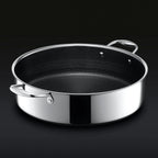 HC Cookware Hybrid Deep Saute Pan/Chicken Fryer With Lid, 7-Qt