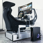 MoNiBloom Racing Simulator Game Seat With Adjustable Slide, Black