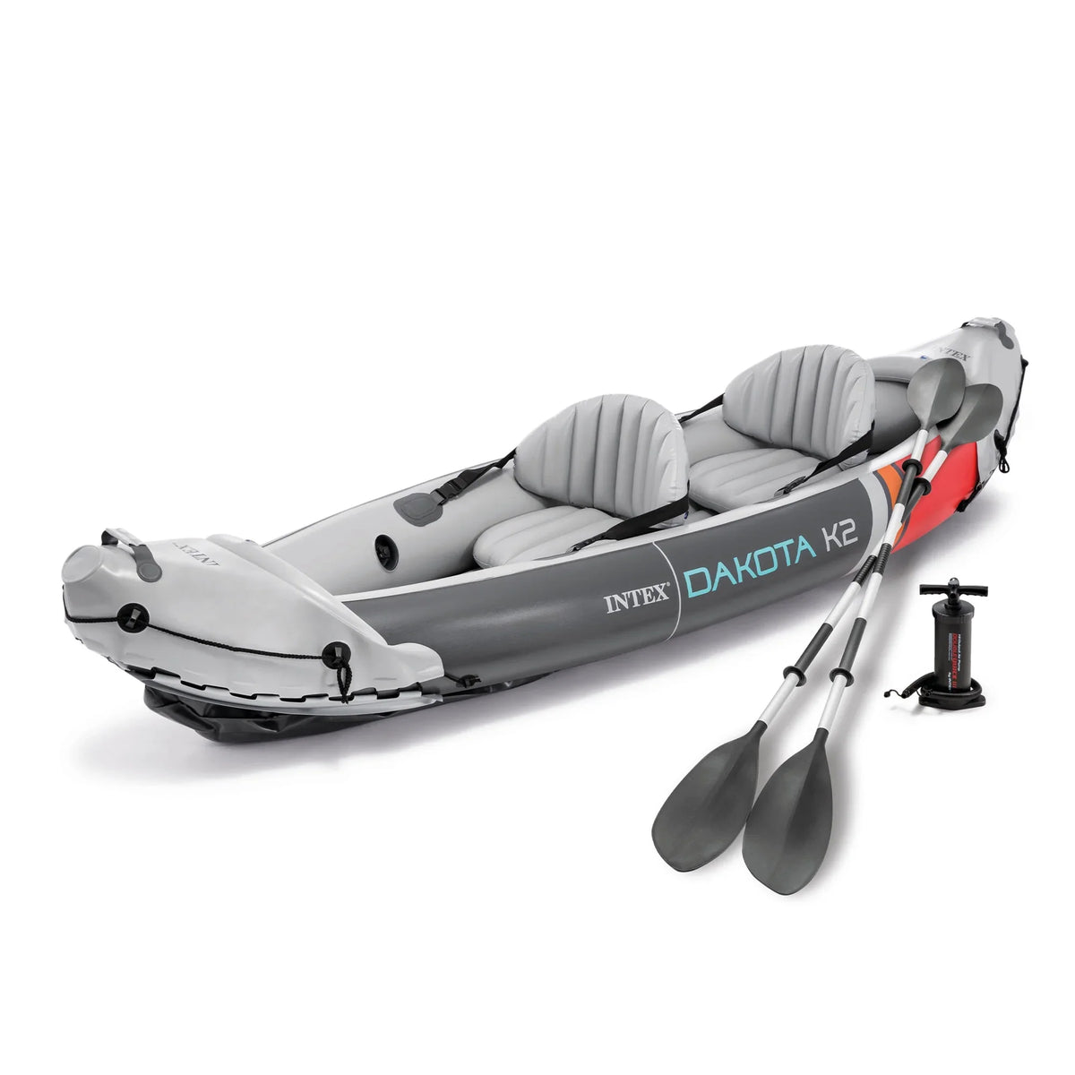 Intex Dakota K2 2-Person Vinyl Inflatable Kayak With Oars And Pump - Open Box