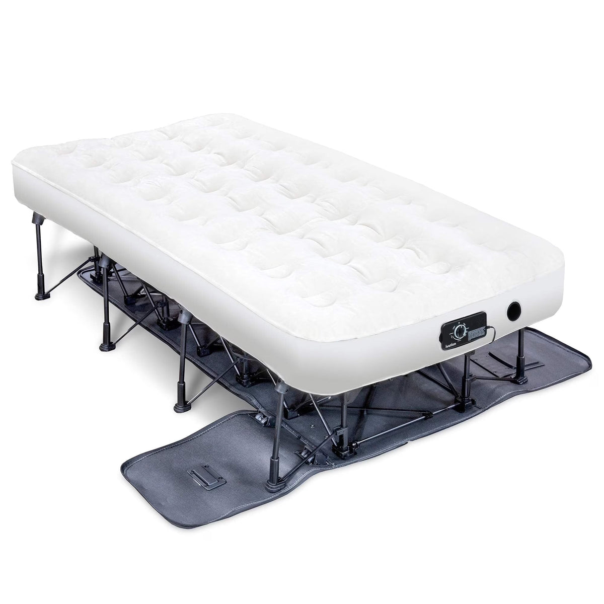 Ivation EZ-Bed Twin Air Mattress With Frame, Rolling Case And Built-In Pump