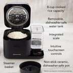 KitchenAid Grain And Rice Cooker 8 Cup With Integrated Scale And Water Tank - KGC3155BM