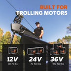 LiTime 12V 100Ah TM LiFePO4 Lithium Trolling Motor Battery With Built-In 100A BMS - Group 24