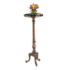Bowery Hill Traditional Wood Pedestal Plant Stand, Cherry Dark Brown, 36.5in H x 14in W x 14in D