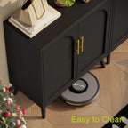 Rovaurx Set Of 2 Rattan Storage Cabinets With Doors