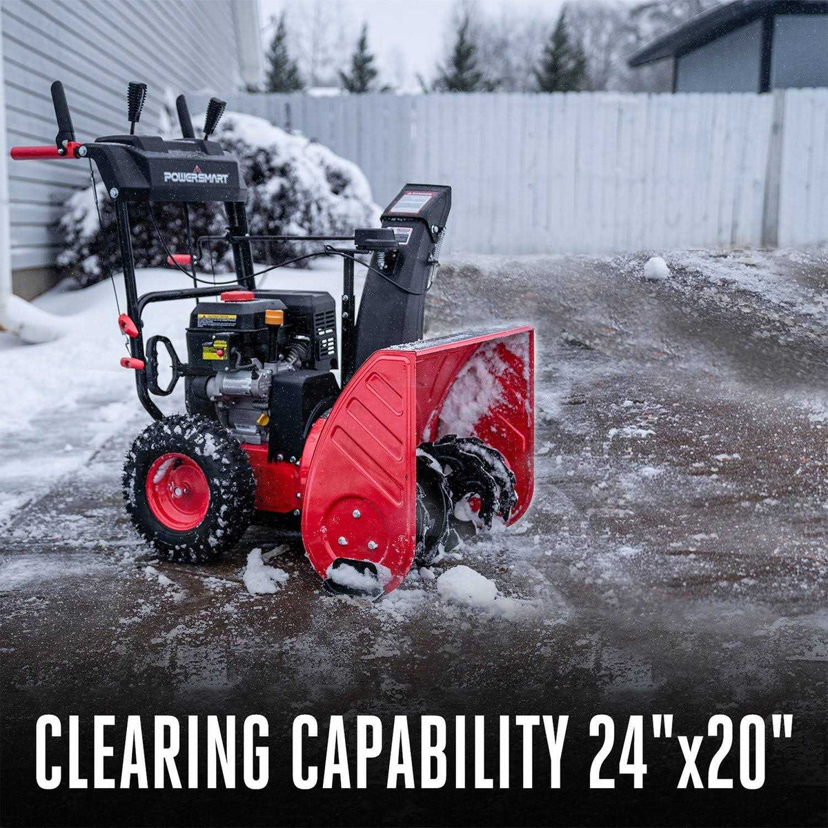 Powersmart 24 in. 212cc 2-Stage Electric Start Gas Snow Blower - pssw24