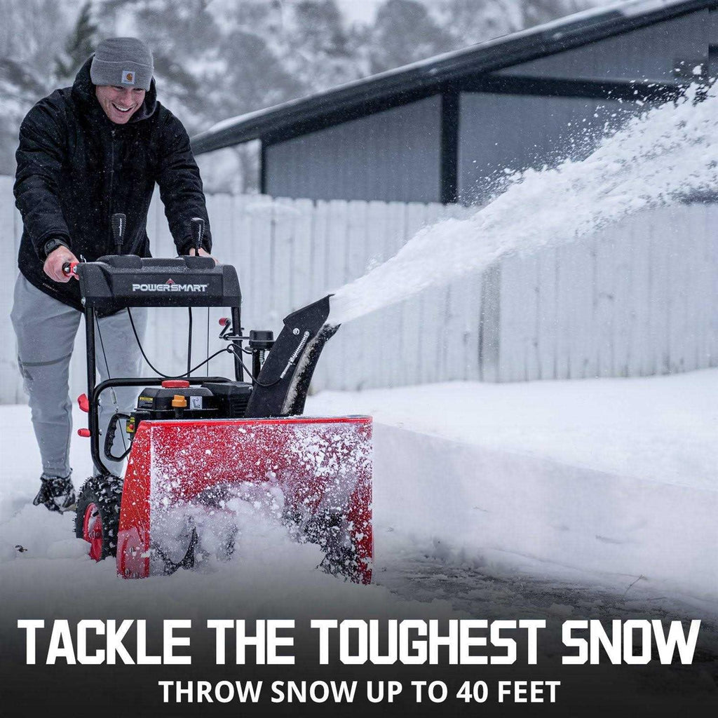 Powersmart 24 in. 212cc 2-Stage Electric Start Gas Snow Blower - pssw24