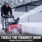 Powersmart 24 in. 212cc 2-Stage Electric Start Gas Snow Blower - pssw24