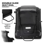 MoNiBloom Racing Simulator Game Seat With Adjustable Slide, Black