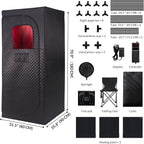 Personal Indoor Infrared Sauna Tent With Red Light Therapy, 9 Levels Up To 140F
