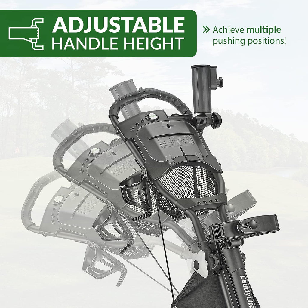 3-Wheel Foldable Golf Push Cart With Foot Brake - CaddyLite EZ V8