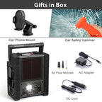 ZunDian Portable Power Station Jump Starter 2000 Amps, 260 PSI Air Compressor, 400W Inverter - ZD-529