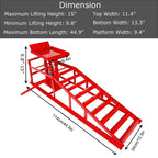 Confote Hydraulic Car Ramps 2PCS, 5-Ton, 10000lbs, Red