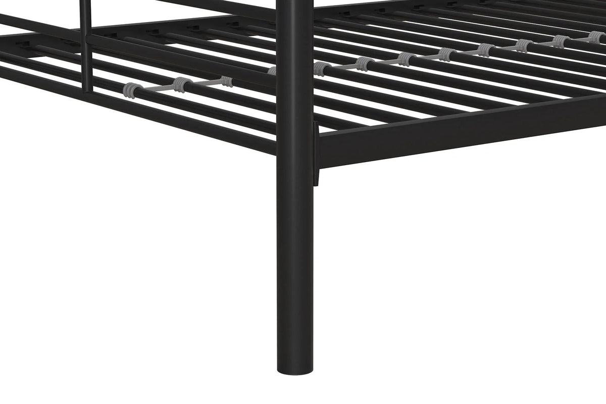Mainstays Convertible Twin Over Twin Metal Bunk Bed - Black