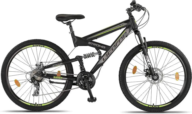 Licorne Bike Strong 2D Premium Hardtail Mountain Bike - Aluminum Frame, 21-Speed Drivetrain