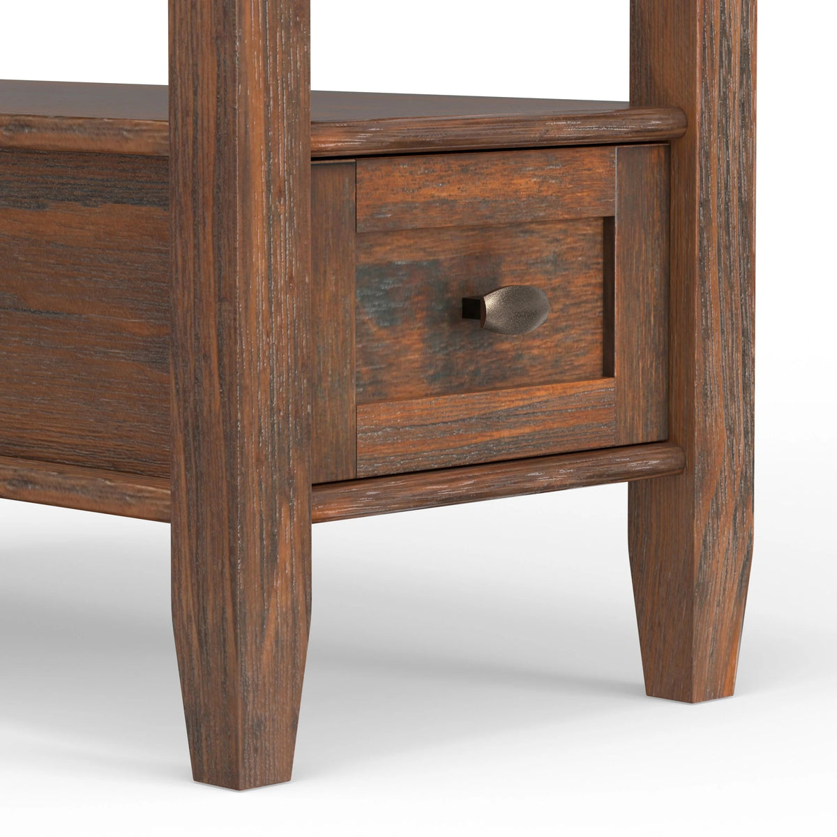 Solid Wood Narrow Side Table, 14 in Wide, 24 in D x 14 in W x 20 in H