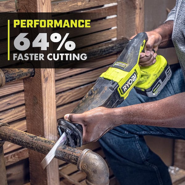 RYOBI ONE+ HP 18V Brushless Cordless Reciprocating Saw Kit With 4.0 Ah Battery And Charger - PBLRS01B