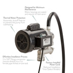 GPI High Viscosity Oil Transfer Pump, 16 QPM, 115V/230AC, 0.75 in Ball Valve, 8 Foot Hose - L5116 142100-01