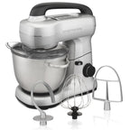 Hamilton Beach 4 Quart 7-Speed Tilt-Head Stand Mixer With Dough Hook, Whisk And Flat Beater - Black