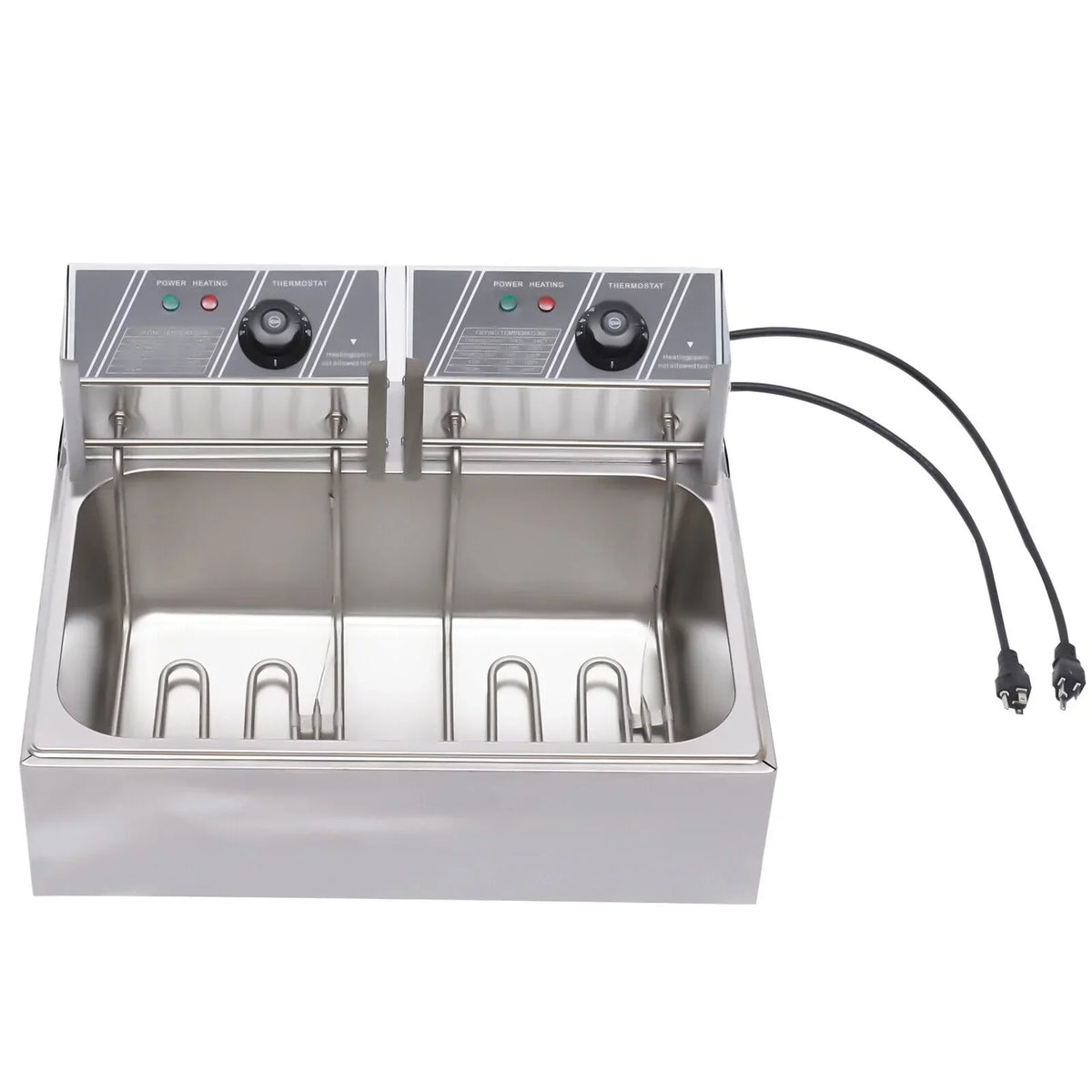 Commercial Electric Deep Fryer, 5000W, 12L Single Tank, Stainless Steel Fry Basket