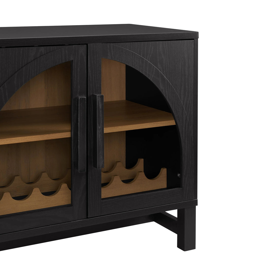 Better Homes & Gardens Juliet Arch Door Kitchen Cabinet, Rich Black, 36 W x 20 D x 32 H - BHS336249972035 / BHS536249972003
