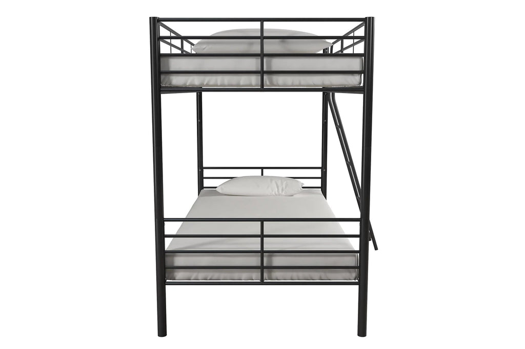 Mainstays Convertible Twin Over Twin Metal Bunk Bed - Black