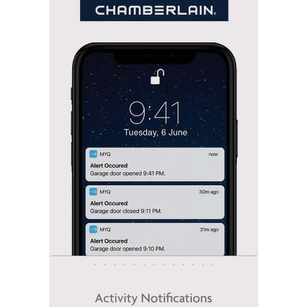 Chamberlain 0.5 HP Chain Drive Smart Garage Door Opener With 7 ft Rail - C2212T