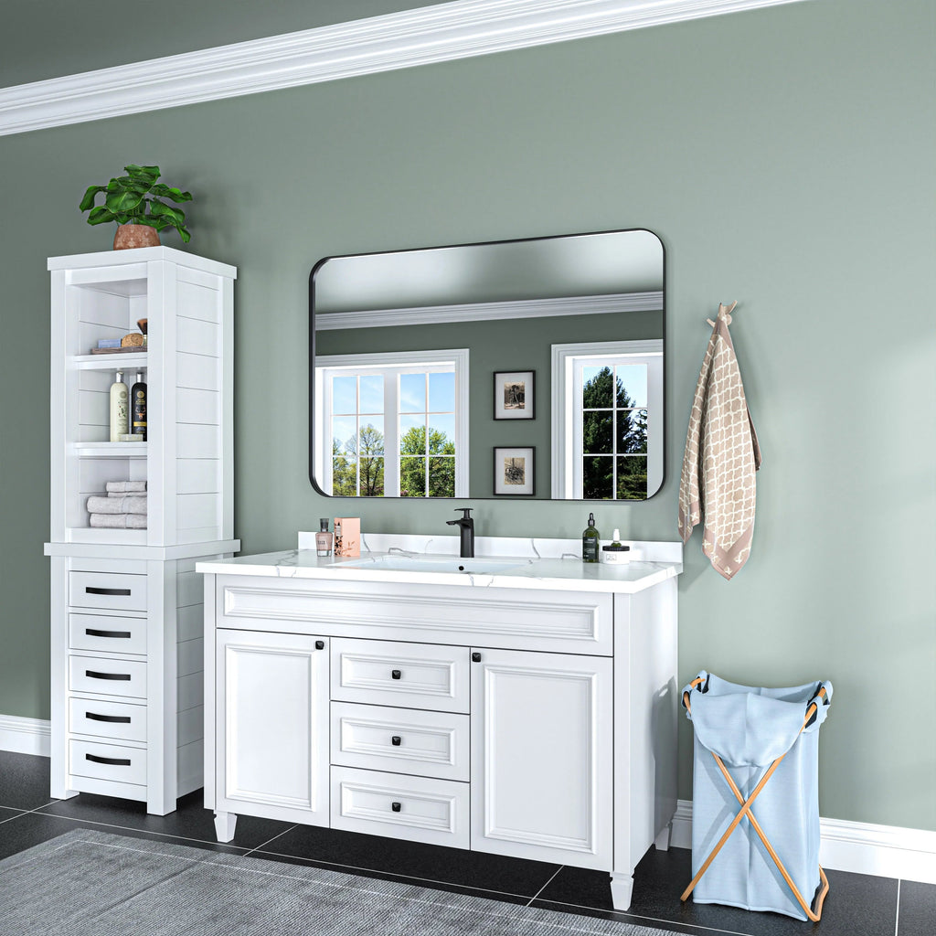 Aluminum Alloy Rounded Corner Wall Vanity Mirror