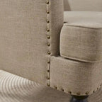 Set Of 2 Upholstered Button-Tufted Accent Chairs With Lumbar Pillows - 30 x 29 x 35 inches