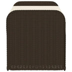 vidaXL Outdoor Poly Rattan Storage Bench With Cushion, Black, 45.3 x 20.1 x 20.5 in